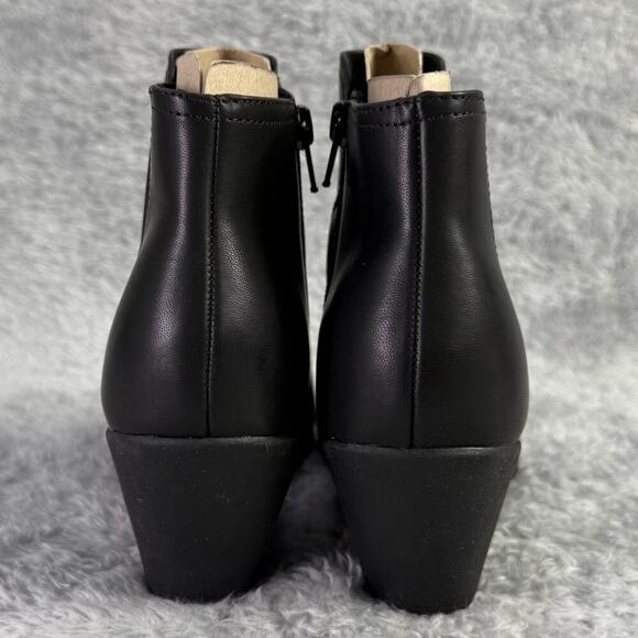 Easy Spirit Caelan Zipper Faux Leather Booties Black Ankle Boots Women's 6.5 M - Picture 8 of 11